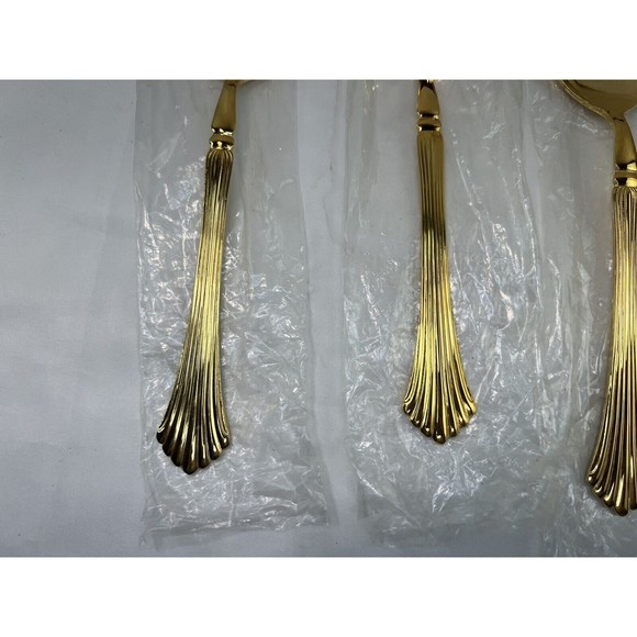 Vtg MCM GOLDEN CANNES HOME CONCEPTS 4-PIECE GOLD-ELECTROPLATE HOSTESS SET Japan‎ - Picture 7 of 9